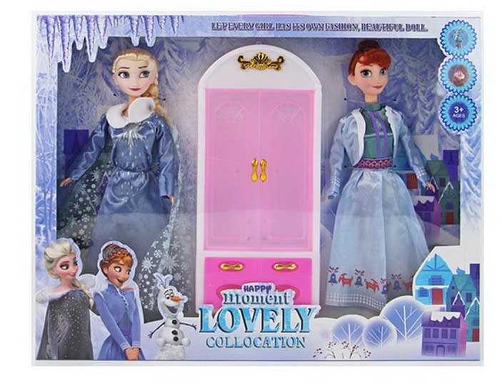 Набір ляльок DXF 2644 (48/2) 30 см, знімний одяг, шафка, рухомі елементи, в коробці