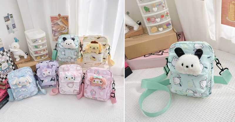 Сумочка C 68987 (300) текстильна, розмір сумочки - 19х5х22 см, одне відділення, 2 кишені, регульований ремінець, у пакеті, ВИДАЄТЬСЯ ТІЛЬКИ МІКС ВИДІВ