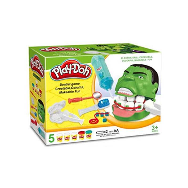 Тісто для ліплення 6618 (48/2) 5 баночок тіста, форми, інструменти, іграшкове свердло на батарейках, в коробці