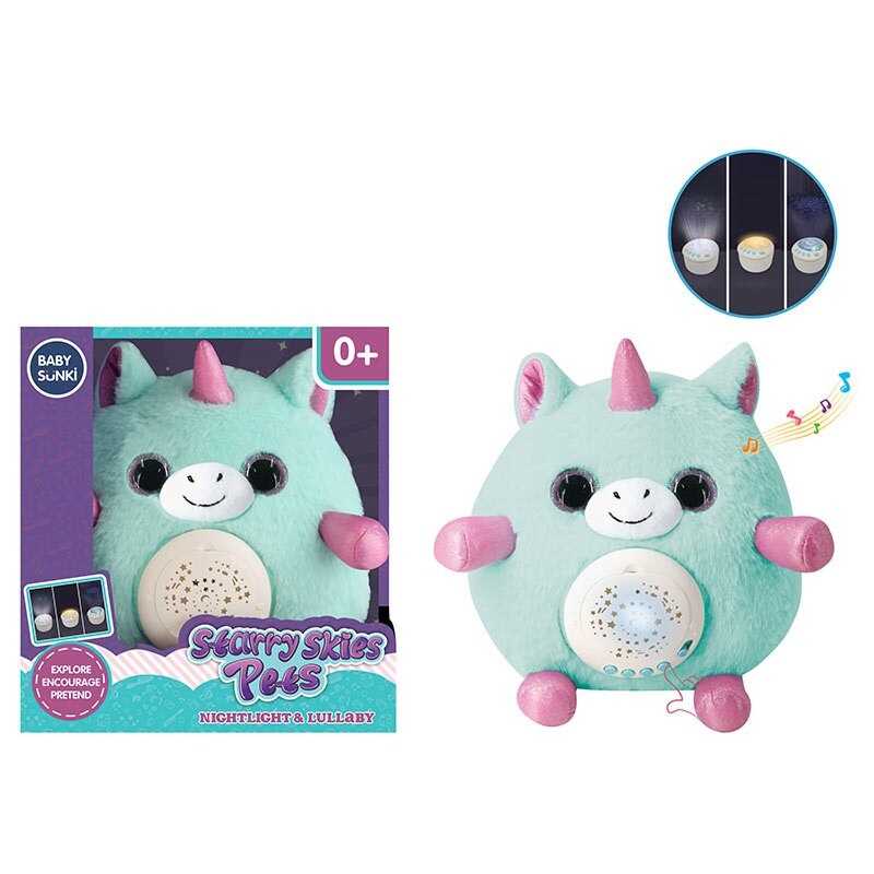 Нічник 1973-4 (24) “Єдиноріг”, звуки, мелодії, серцебиття, підсвічування, проєктор, 3 змінні диски для проєктора, в коробці