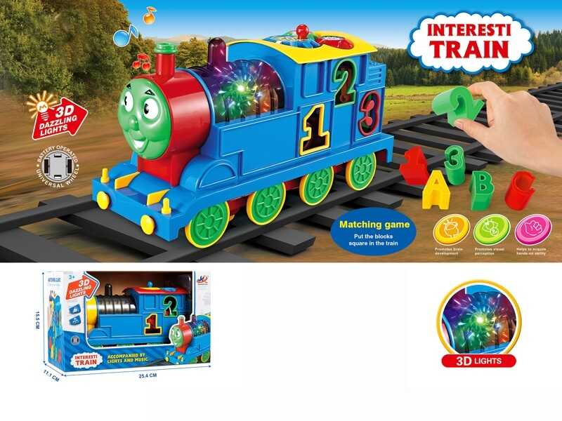 Паровоз 3206 (48/2) колесо вільного ходу, підсвічування, мелодія, звукові ефекти, сортер, рухомі шестерні, в коробці