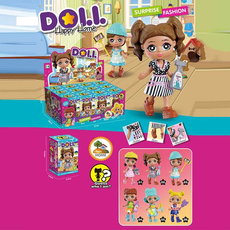 Лялька KZ 9009 (36/2) ЦІНА ЗА 12 ШТУК В БЛОЦІ, середня висота ляльки 9 см, аксесуари, рухомі кінцівки, в коробці