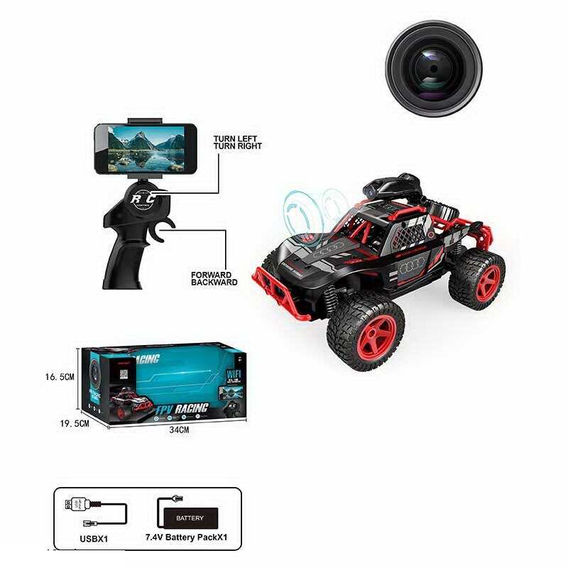 Машина на радіокеруванні 666-764 WA (16) Wi-Fi камера, застосунок, тримач для телефона, акумулятор 3.7V, пульт керування, в коробці