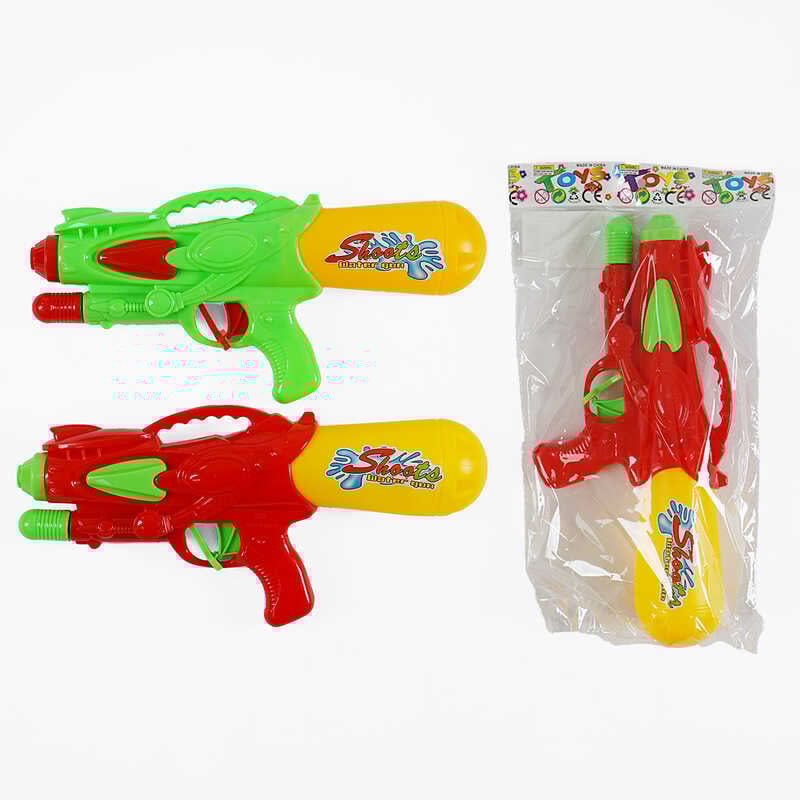 Водний пістолет 093-609 A (192/2) 2 кольори, довжина 29 см, знімний балон, помповий механізм, в пакеті