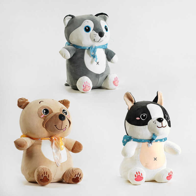 М'яка іграшка M 14697 (60) 3 види, цуценя, висота 39 см