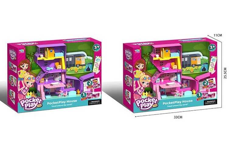 Будиночок K 039 (36/2) 2 види, складається, аксесуари, кімнати, в коробці, ВИДАЄТЬСЯ МІКС