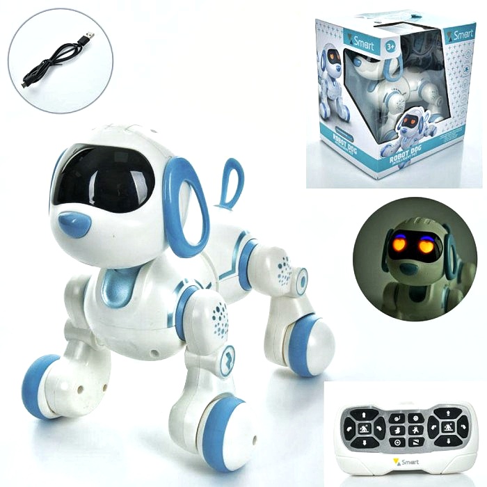 Робо-Собачка на радіокеруванні 6601 , звук, підсвічування, від акумулятора, декілька режимів, реагує на дотик, в коробці