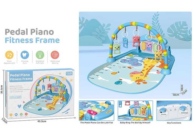 Килимок 8801 (24) звук, мелодії, підсвічування, піаніно, брязкальця, ростомір, в коробці