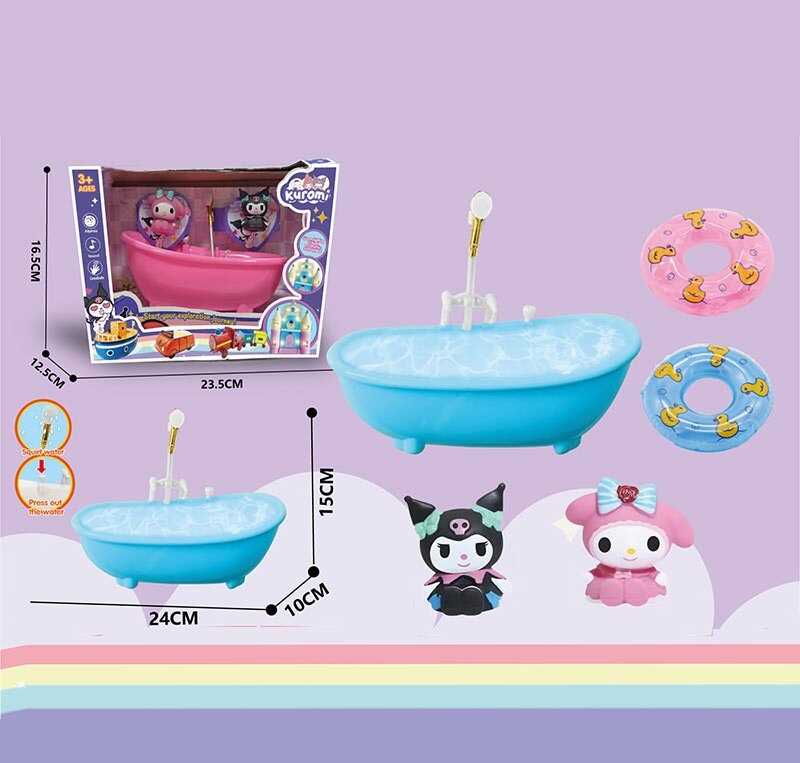 Набір героїв YQ 518 (48/2) 2 фігурки героїв, надувне коло, на батарейках, ванна, автоматична подача води, в коробці