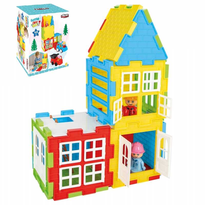 Конструктор 03-561 (4) Pilsan, “Будиночок”, 40 елементів, машинка, чоловічки, в коробці