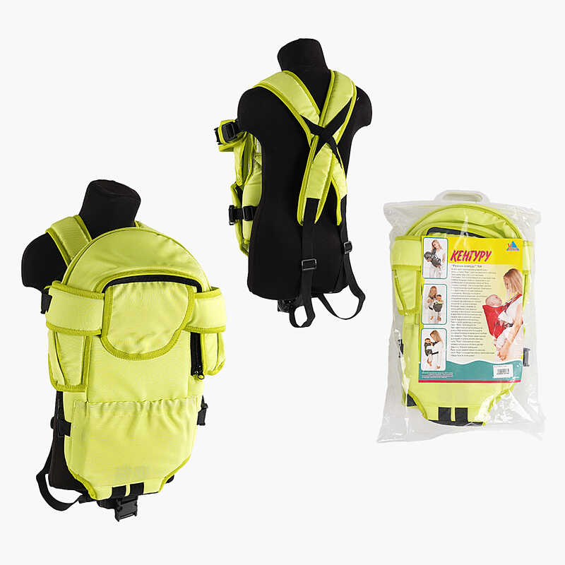 гр Рюкзак-кенгуру №8 - 1364 (1) лежачи, салатовий, для дітей з двомісячного віку, в пакеті