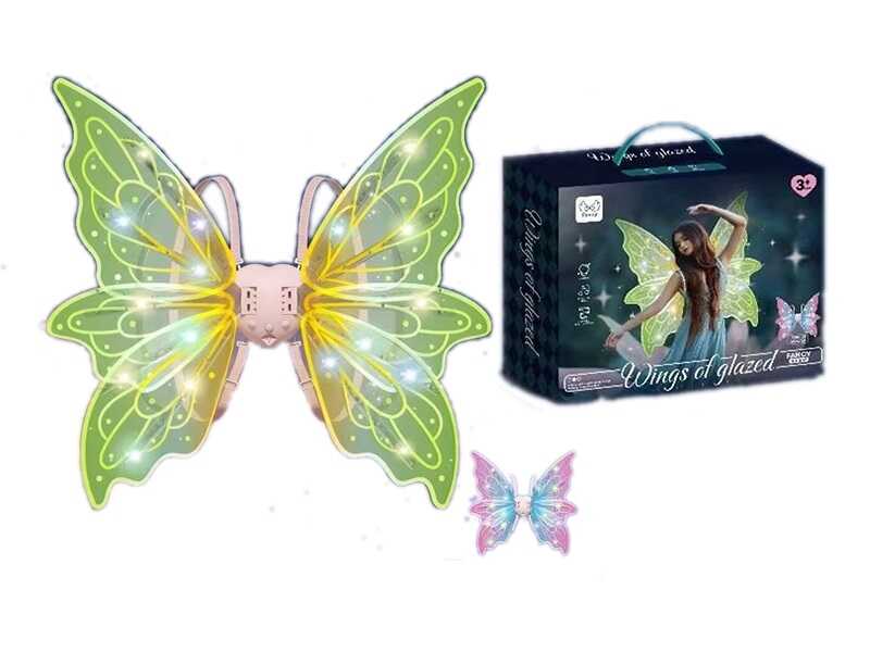 Крила 842 (24) довжина 65см, підсвічування, мелодія, 2 режими роботи, ремінці, в коробці