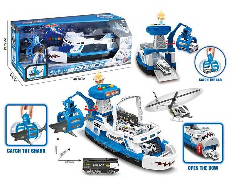 Корабель 660 S-01 (12/2) катер, акула, транспорт, світло, звук, у коробці