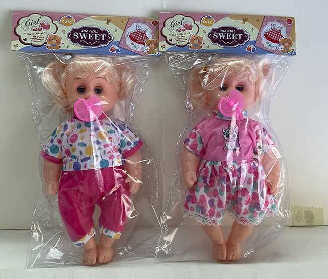 Лялька F 231 B (192/4) 2 види, висота: 25.5 см, рухливі повіки, знімний одяг, рухливі кінцівки, музичний чип, соска, в пакеті