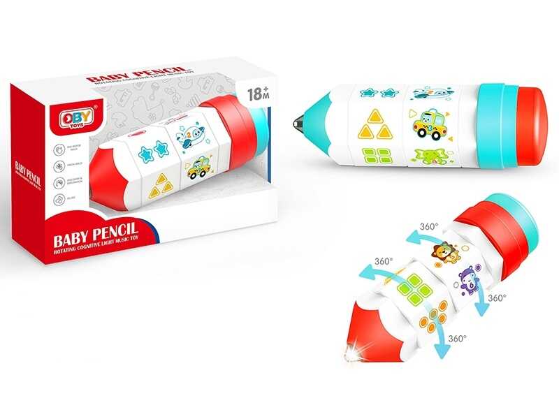 Розвивальна іграшка O 1999 (96/2) "Олівець", підсвічування, веселі мелодії, обертання на 360°, в коробці