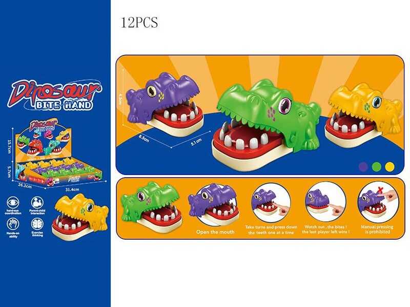 Набір зубастиків X 023-77 C (48) ЦІНА ЗА 12 ШТУК В БЛОЦІ, механічний, довжина - 8,5 см