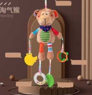 Брязкальце C 75374 (200) "Мавпочка", гумові прорізувачі, кільця, кільце для підвішування, в пакеті