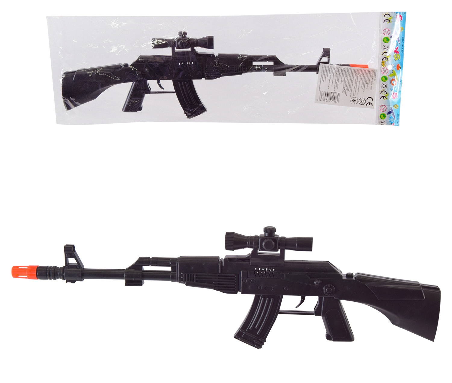 РОЗПРОДАЖ !!! Автомат-трещітка 777-11 , пакет , іграшка: 45,5 х 13 см