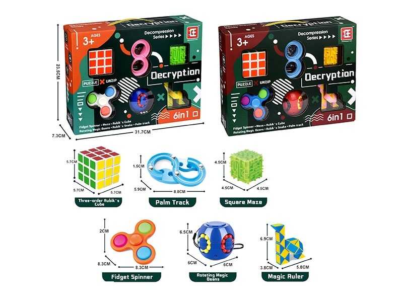 Логічна гра F 401 (60/2) 2 види, 6 в 1, в коробці