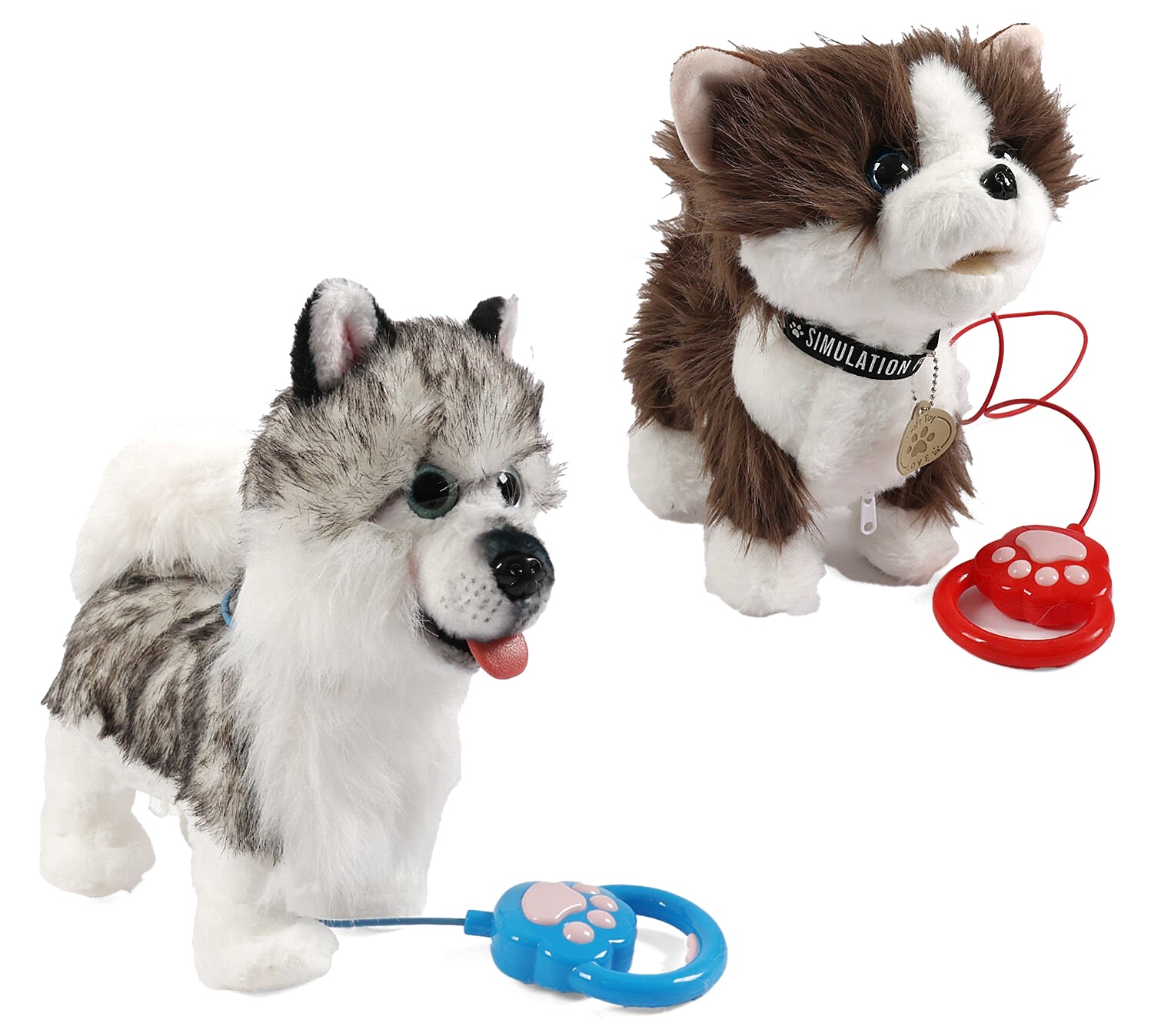 М`яка іграшка "Собачка" C 73702 ,2 види, "Собачка", на повідці, звук, ходить, облизує, музика, запис та відтворення голосу, сенсорний датчик, в пакеті