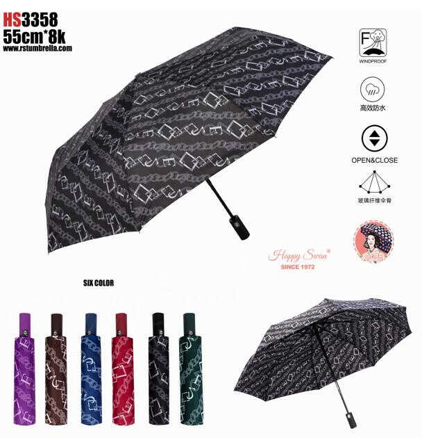 Парасолька C 74886 (60) автомат, d=95 см, довжина у складеному вигляді: 29 см, 8 спиць, чохол, в пакеті, ВИДАЄТЬСЯ ТІЛЬКИ МІКС