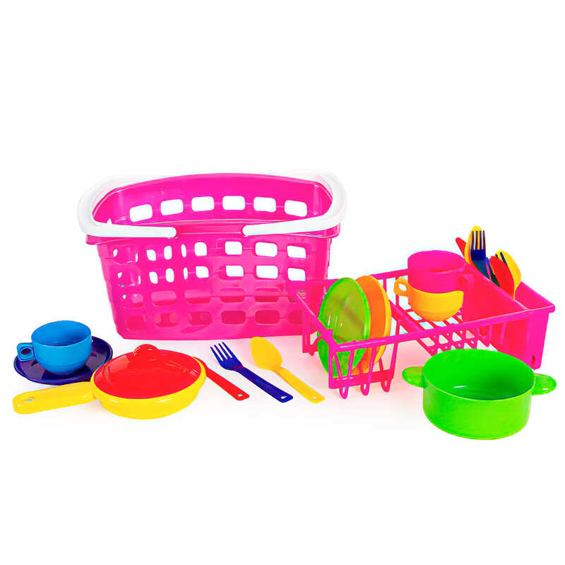 гр "Кошик з ручкою, з посудом" 093/2 (10) "Bamsic"