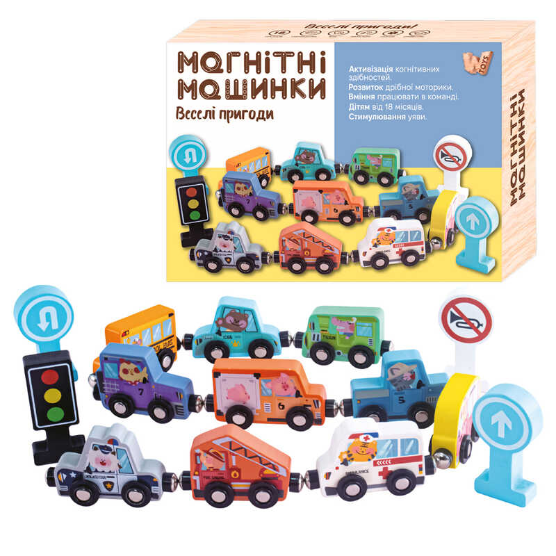 Магнітні машинки 49325 (30) "WToys", в коробці