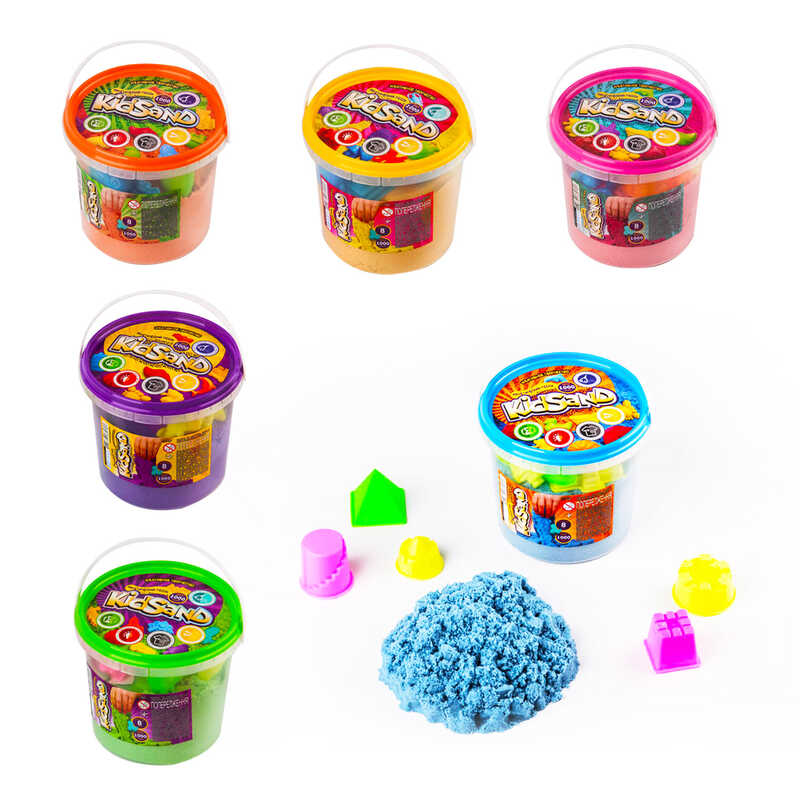 гр Кінетичний пісок "KidSand" 1000г KS-01-01 (12) "Danko Toys" ВИДАЄТЬСЯ МІКС ВИДІВ