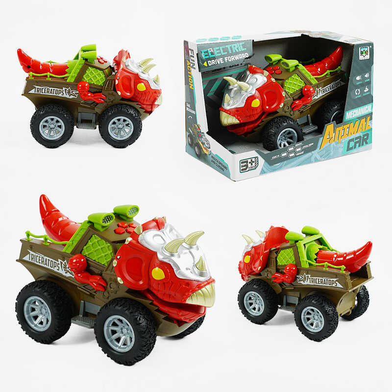 Машина музична SY 200-24 (48/2) "Динозавр", звуки, самостійно їздить, підсвічування, рухає хвостом і щелепою, в коробці