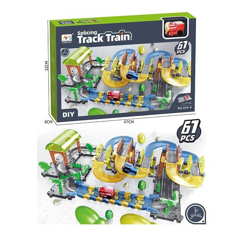 Трек 899-8 (18) 76 деталей, локомотив, в коробці