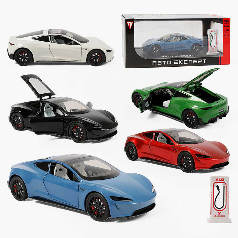 Машинка RS-03612 (24) "Авто Експерт", 5 кольорів, електромобіль, зарядна станція, металопластик, масштаб 1:24, звук, світло, інерція, відчиняються двері, в коробці, ВИДАЄТЬСЯ ТІЛЬКИ МІКС ВИДІВ