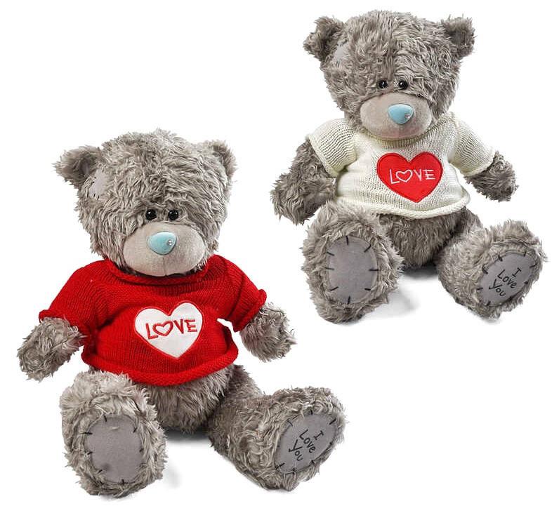 М`яка іграшка M 17965 , 2 види, “Ведмедик”, напис "Love"висота 40 см, синтепоновий наповнювач