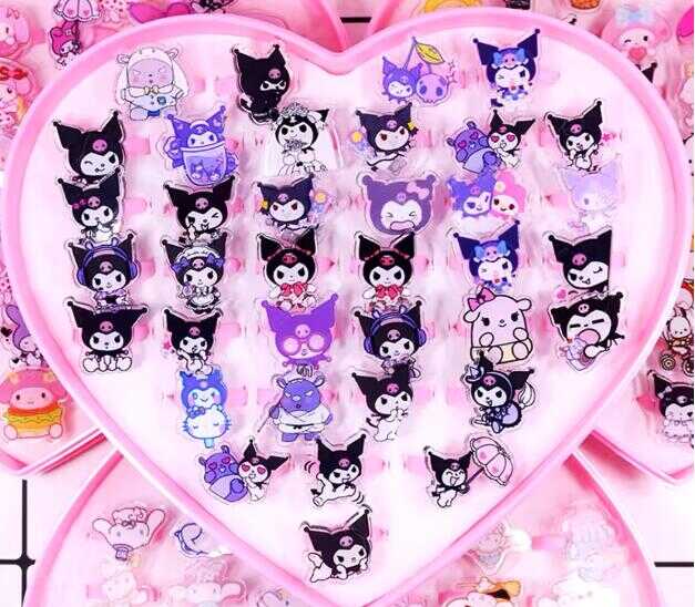 Набір каблучок M 50516 (240) 36 шт, пластикові, регульовані, в боксі