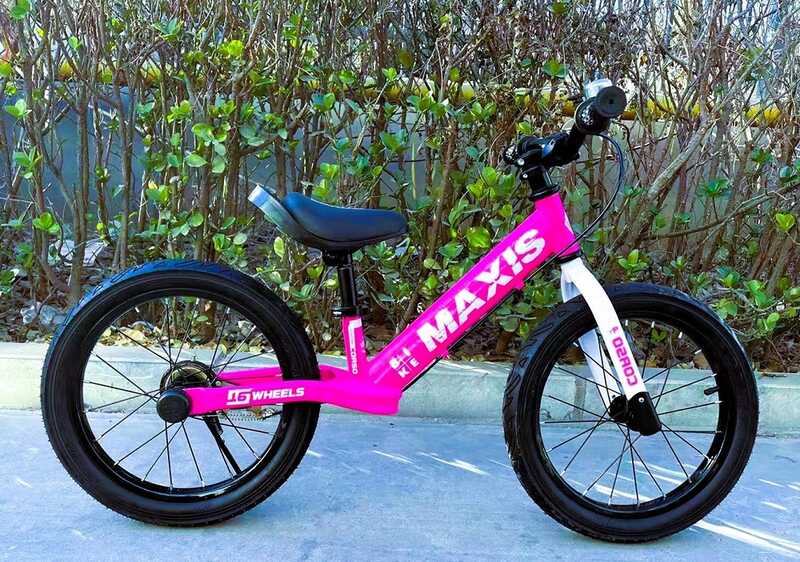 Велобіг "CORSO MAXIS" MX-48018 (1) сталева рама, ручне заднє гальмо, колеса надувні резинові 16’’, підніжка, дзвоник