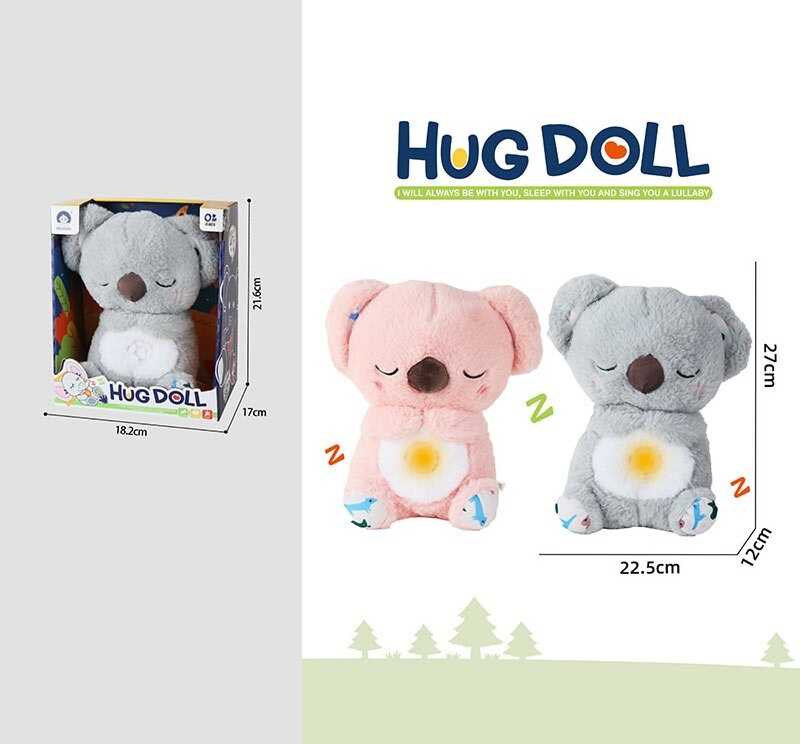 Інтерактивна іграшка 988-54 (24/2) 2 кольори, "Коала", підсвічування, мелодія, дихає, сплюшка, в коробці