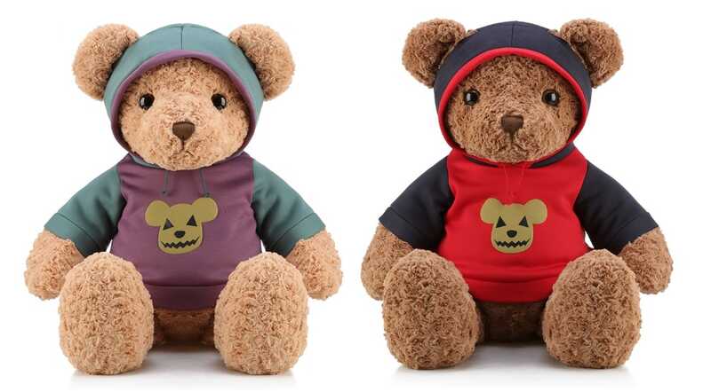 М`яка іграшка M 19263 (50) 2 види, “Ведмедик”, висота: 34 см, одяг знімається