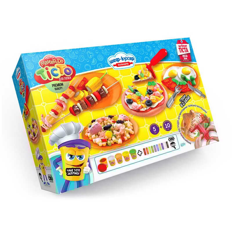 гр Тісто для ліплення "Master Do" ШЕФ-КУХАР Піца велика TMD-09-01U УКР (4) "Danko Toys"