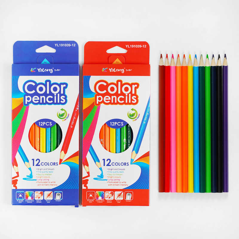 Олівці C 61922 (240) 2 види, 12 кольорів, в коробці