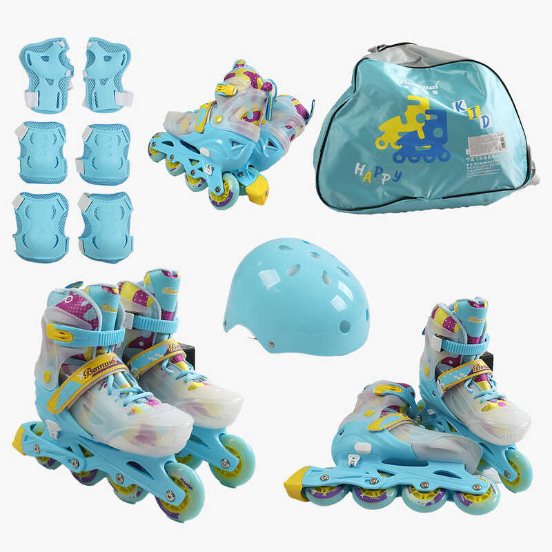 Ролики SL-40025 M розмір 35-38 (6) колеса PU, d – 9 см, алюмінієва рама, підсвічування коліс, підшипник ABEC-7, в коробці