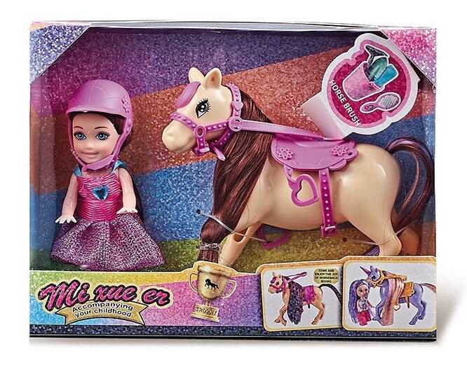 Лялька 8679-1 (72) висота 10 см, рухомі кінцівки, знімний одяг, поні, в коробці