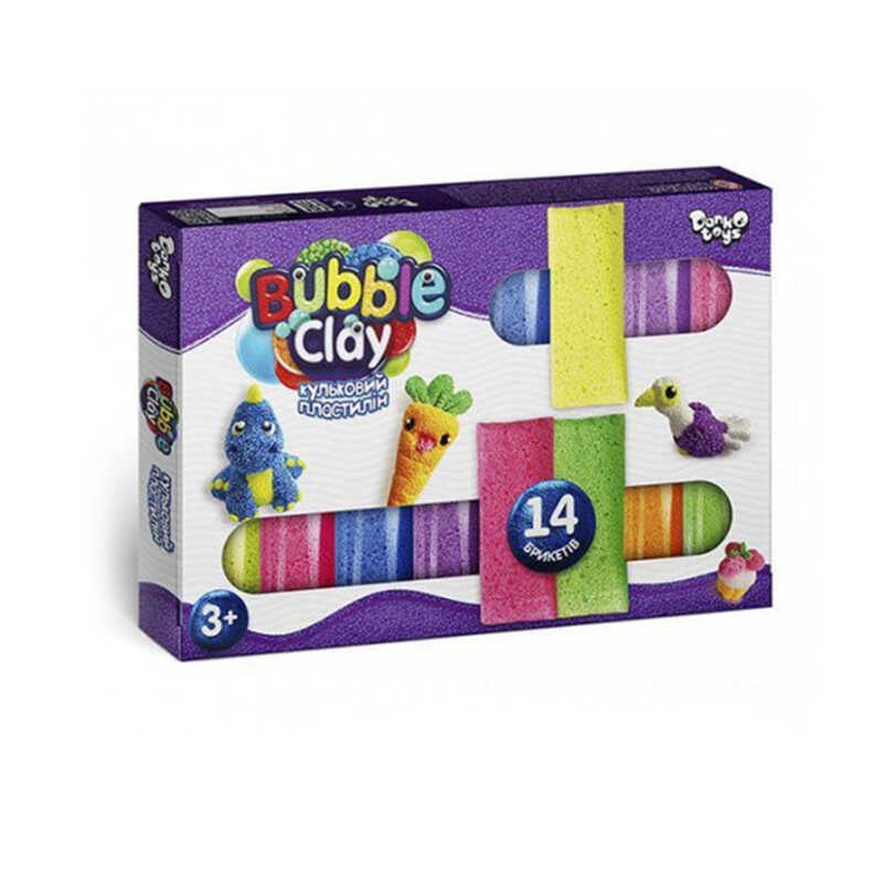 гр Кульковий пластилін "Buble Clay" BBC-05-01U УКР. (12) "Danko Toys", 14 шт