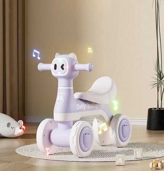 Велобіг JOY 4-х колісний JW-11364 (1) колеса PU, рама пластик, озвучування та підсвічування, в коробці