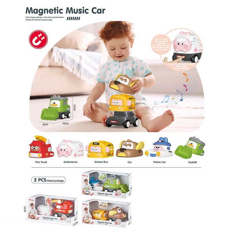 Набір машинок 6217 (36) магнітні машинки, звуки, підсвітка, мелодії, озвучення англійською мовою, інерція, спецтехніка, розмір 168 см, в коробці