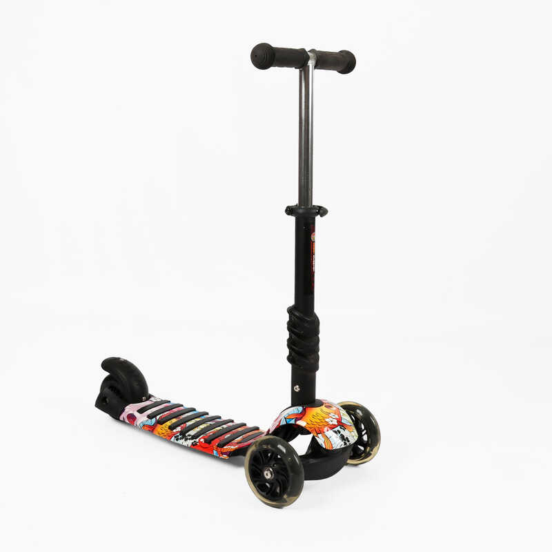 Самокат триколісний 24978-1 , Best Scooter, PU колеса, ПІДСВІЧУВАННЯ, в пакеті