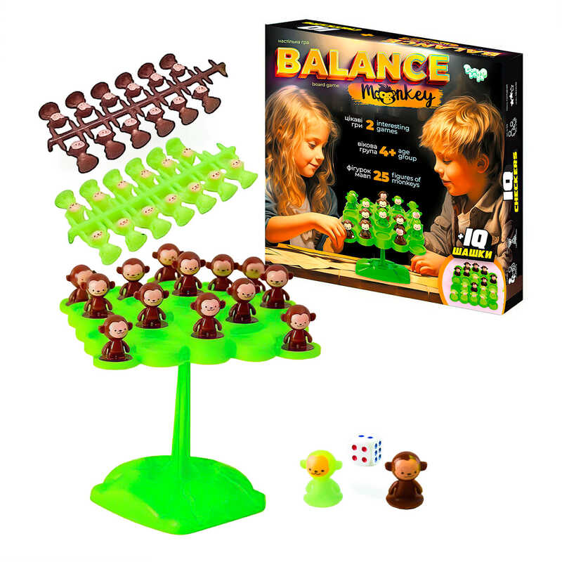 гр Розвиваюча настільна гра "Balance Monkeys" BalM-02 велика (5) "Danko Toys"