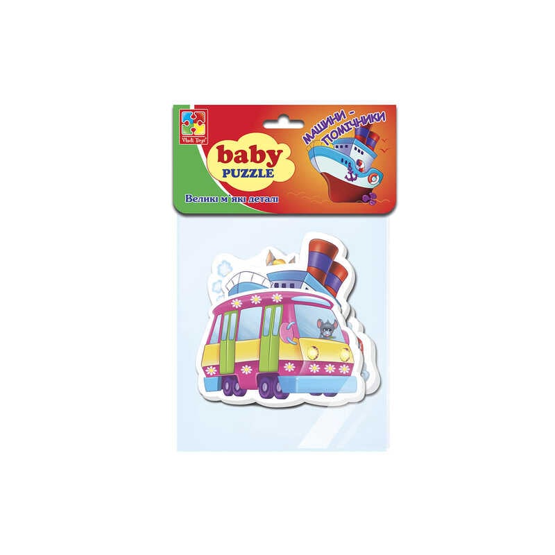 гр Бебі пазли "Машинки-помічники" VT 1106-78 (50) укр "Vladi Toys"