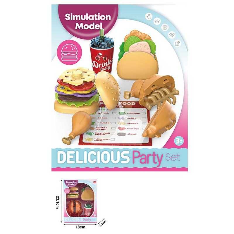 Набір продуктів LY 8644 (96/2) курка, кола, бургер, тако, в коробці