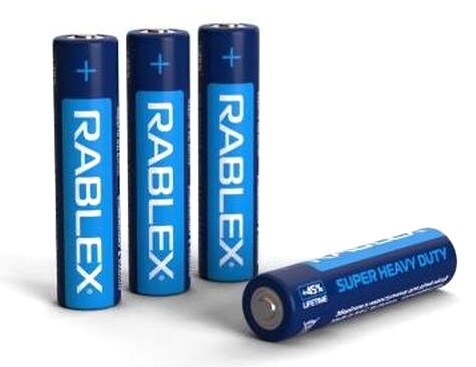Батарейки «RABLEX», ціна за 4 шт, пальчик, кульок, сольова, "AA" , 1.5 V