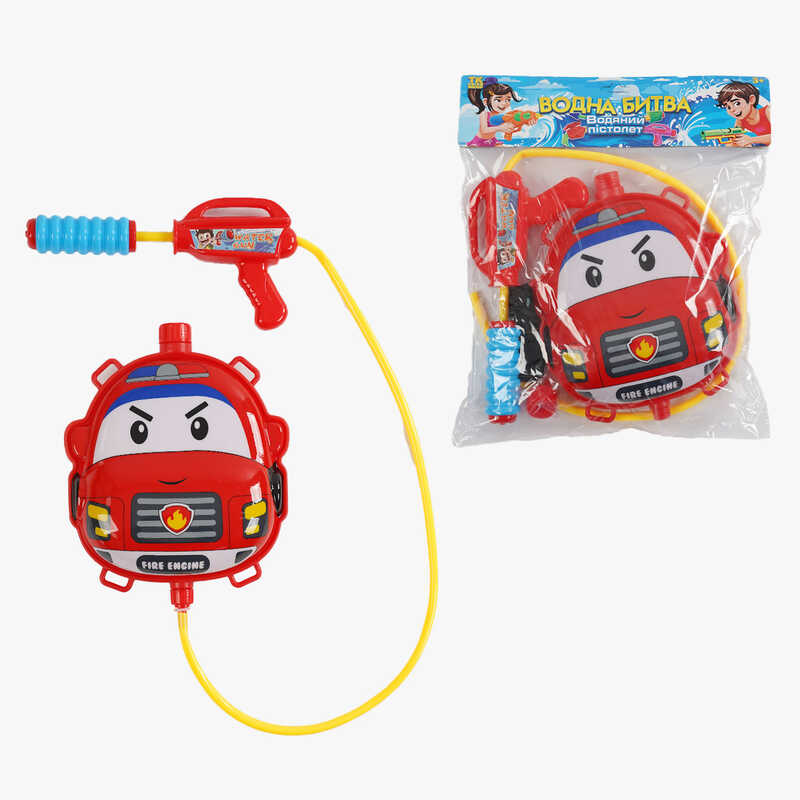 Водний пістолет з балоном TK 40517 (72) "TK Group", розмір 19,5х6х24,5 см, герой, помповий механізм, лямки регульованої довжини, в пакеті