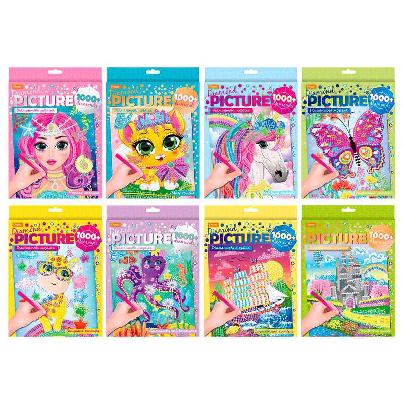 гр Набір для творчості "Діамантова мозаїка" НТ-26 (8) МІКС ВИДІВ